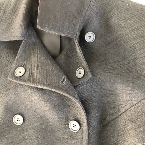 Hugo BOSS short jacket blazer double breasted lightweight wool Italy 2 long slvs - Picture 8 of 10